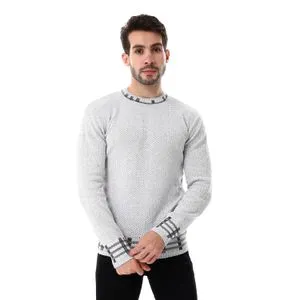 Caesar Wool Mens Pullover With Multi Design