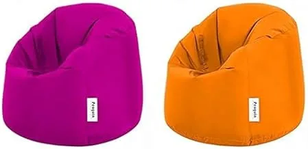 Penguin Chair bean bag waterproof - pink + Penguin Chair bean bag waterproof - 95 * 80 - orange