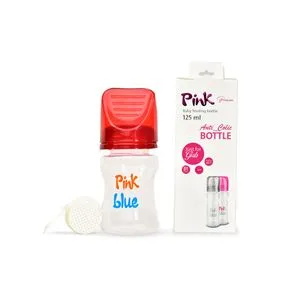 Pink Blue Baby Bottle 125 Ml Without  Handle