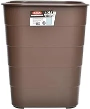 AKSA Soly Plastic Square Office Waste Basket - Brown