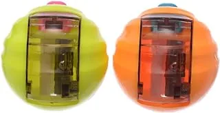 Yalong YL-191691 High Quality Material Sharpener Ball Shape with Automatic Lid Design Pack of 2 Pieces For School, Student, office - Multi Color