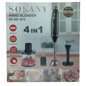 Sokany Hand Blender 4*1 800W SK-DD-1812 + Azwaaa Bag