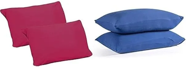 Snooze, Pillowcases set, 2 pcs, 50 * 70 cm, Mexican pink + Snooze Pillowcases, 2 pcs, 50 * 70 cm, (Blue)