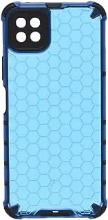 Generic Plastic Honeycomb Shockproof Transparent Back Cover With Flexible Silicone Black Edges Protective For Huawei Enjoy 20 6.6 Inch - Blue Black