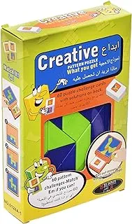 Generic Plastic Creative Pattern Puzzle Game With 60 Challeng Cards And Drawer For Unisex Children 8+ Ages - Multi Color