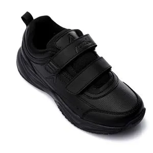 Activ Perforated Leather Round Toecap Sneakers - Black