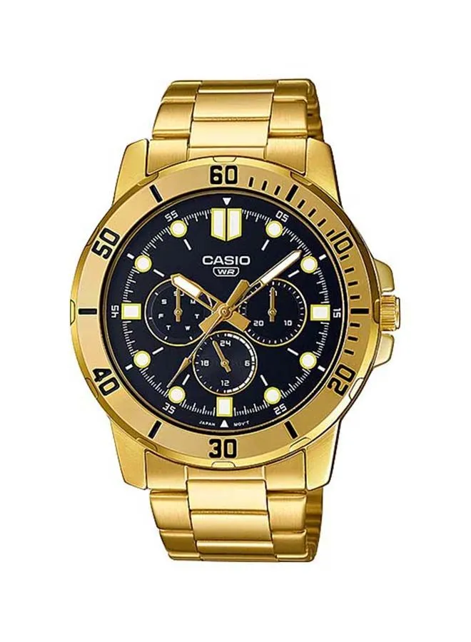 CASIO Men's Multifuntion Water Resistant Quartz Watch MTP-VD300G-1EUDF - 49 mm - Gold