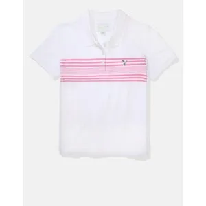 American Eagle Striped Polo Shirt