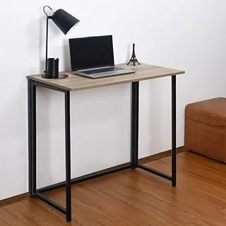 Home Gallery Foldable Table In Black Powder Coating Brown 110x50x74 X-Large H01697