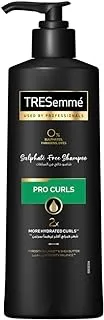 شامبو TRESemmé Pro Curls مع توازن المسام وزبدة الشيا للحصول على تجعيدات أكثر ترطيبًا بمرتين، خالي من الكبريتات والبارابين والأصباغ، 250 مل