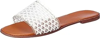 41 EU, white, sway 1 c.m slippers,straw/canvas,net strap design