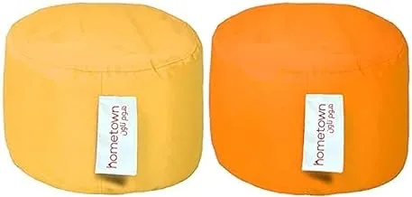 Homztown Dot PVC Bean Bag - Yellow, 28x40cm + Homztown Dot PVC Bean Bag - Orange, 28x40cm