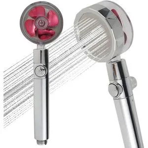 Propeller Driven Shower Head Turbo Fan Bath Shower Head 360 Degrees