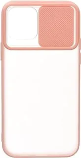 Generic Plastic Ultra Thin Phone Case With 360 Degree Slicone Protection Edges And Slide Camera Protector For IPhone 12 6.1 - Light Pink