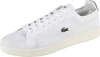 حذاء رياضي رجالي من Lacoste Carnaby Piquee Textile Trainers، اللون: أبيض، المقاس: 46 EU