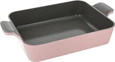 Master Trueval Granite Rectangular casserole Shaped Baking Tray, Size 31cm - pink