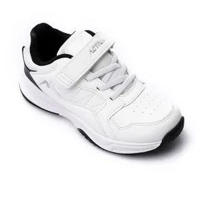 Activ Perforated Velcro Closure Sneakers - White & Black