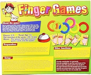 Generic Plastic Finger Games With 60 Different Colors Hair Rings And 24 Picture Cards For Unisex Children 4+ Ages - Multi Color