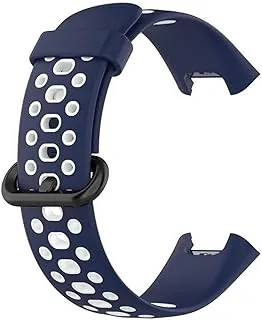 Silicone Strap For Xiaomi Mi Watch2 Lite Strap, & Mi Watch Lite Strap (White & Blue), One Size