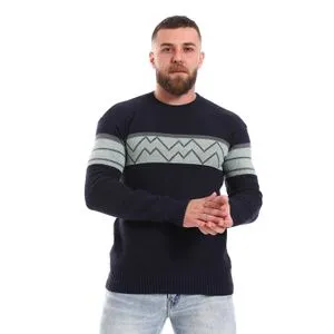 Caesar Wool Mens Pullover With Multi Design