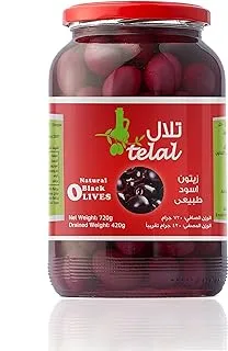 Telal Whole Black Olives 720g