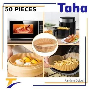 Taha Offer Non-stick Air Fryer Paper Plate  50 Pieces