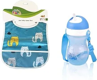 La Frutta (Sport Cup- 18+ Months -360ml & PVC Baby Bib with pocket)