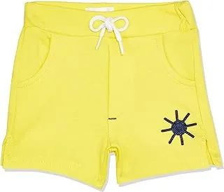 lovely land baby-boys Yellow & Navy Blue Baby Boys Cotton Shorts With Sun Patch Casual Shorts