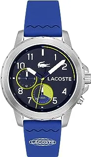 Lacoste Casual Watch Rubber Strap for Men, Black