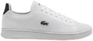 حذاء رياضي رجالي من Lacoste Carnaby Piquee Textile Trainers، اللون: أبيض، المقاس: 45 EU