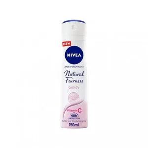 NIVEA Natural Fairness Antiperspirant Spray For Women 150ML + Amigo Gift
