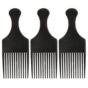 Anself 3Pcs Afro Comb Curly Hair Brush Comb Hairdressing