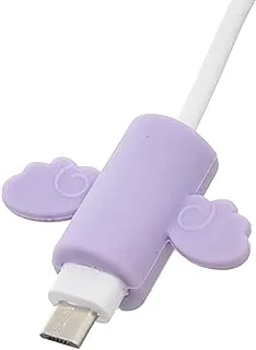 Generic Silicone Cable Protector With Wings Design For Your Charging Cord - Purple