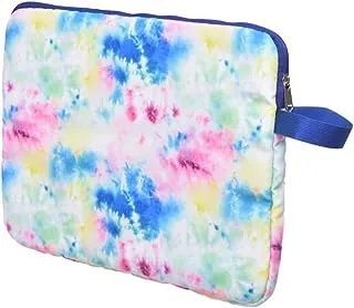 Smile Fabric Zipper Laptop Sleeve With Printed Deisgn And Small Hand Strap For Laptop Protection 15.6 IN