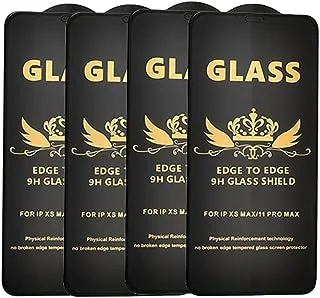 G-Power 9H Tempered Glass Screen Protector Premium With Anti Scratch Layer And High Transparency For Iphone XS Max Set Of 4 Pack 6.5