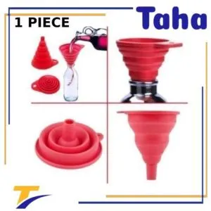 Taha Offer Silicon Foldable Funnel For Kitchen 1 Piece