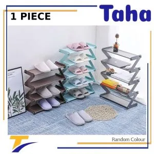 Taha Offer Plastic & Metal Shoe Organizer Zigzag 5 Levels 1 Piece