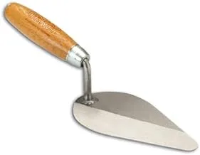 DEKOR 068 Spring Stainless Steel Tongue Trowel With Wooden Handle 13CM Unique Design, Comfortable Grip And Durable Material - Multi Colour