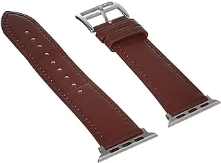 Generic Leather Watch Strap for Apple Watch Series 1/2/3/4/5/6,38/40mm - Brown