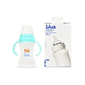 Pink Blue Baby Bottle Widenick 240 Ml With A Handle Premium