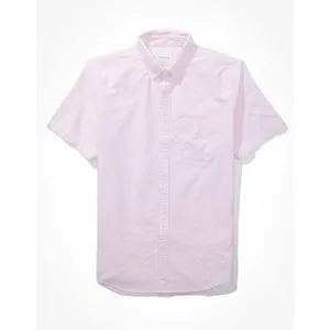 American Eagle Classic Fit Oxford Short-Sleeve Button-Up Shirt