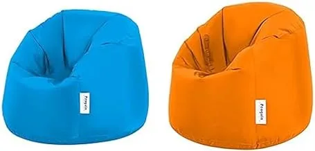 Penguin Comfort bean bag waterproof - 70 * 95 - blue + Penguin Chair bean bag waterproof - 95 * 80 - orange