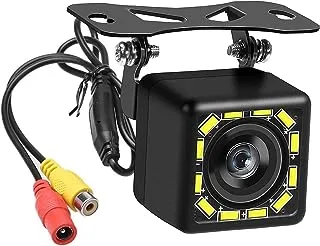 DIYARTS 12V Car Reversing Camera, 170 Wide Angle HD CCD 12 LED Night Visions Backup Parking Reverse Cameras, P68 Waterproof, Universal Car Rear View Camera + 6M Video Cable