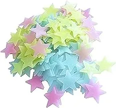 100pcs 3d Star Glow In The Dark Luminous Ceiling Wall stickers Kids Baby Bedroom HM-WP012