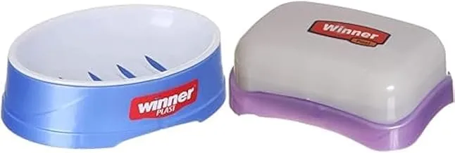 Weiner blast plastic soap holder with lid - multi + Weiner blast plastic soap holder with lid - colors vary