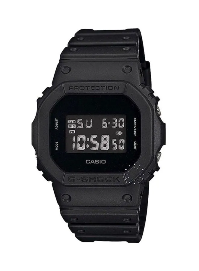 G-SHOCK Men's Square Shape Resin Band Digital Wrist Watch 49 mm - Black - DW-5600BB-1DR