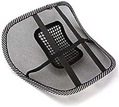 Sulfar 0534 Mesh Ventilation Back Rest with Lumbar Support Mesh Cushion Pad, Universal Back Lumbar Support Chairs for Office Chair, Home, Car, Seat to Relieve Pain