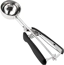 Professional Stainless Steel Ice Cream Scoop, Good Soft Grips, Quick Trigger Release