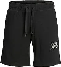 Jack & Jones Men's JPSTTREVOR Sweat Shorts GMS SweatShorts, Black, XL