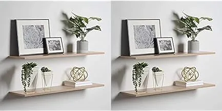 Home gallery floating shelf beige 120x20 H00363 + Home gallery floating shelf,beige,80x20 cm,H00361